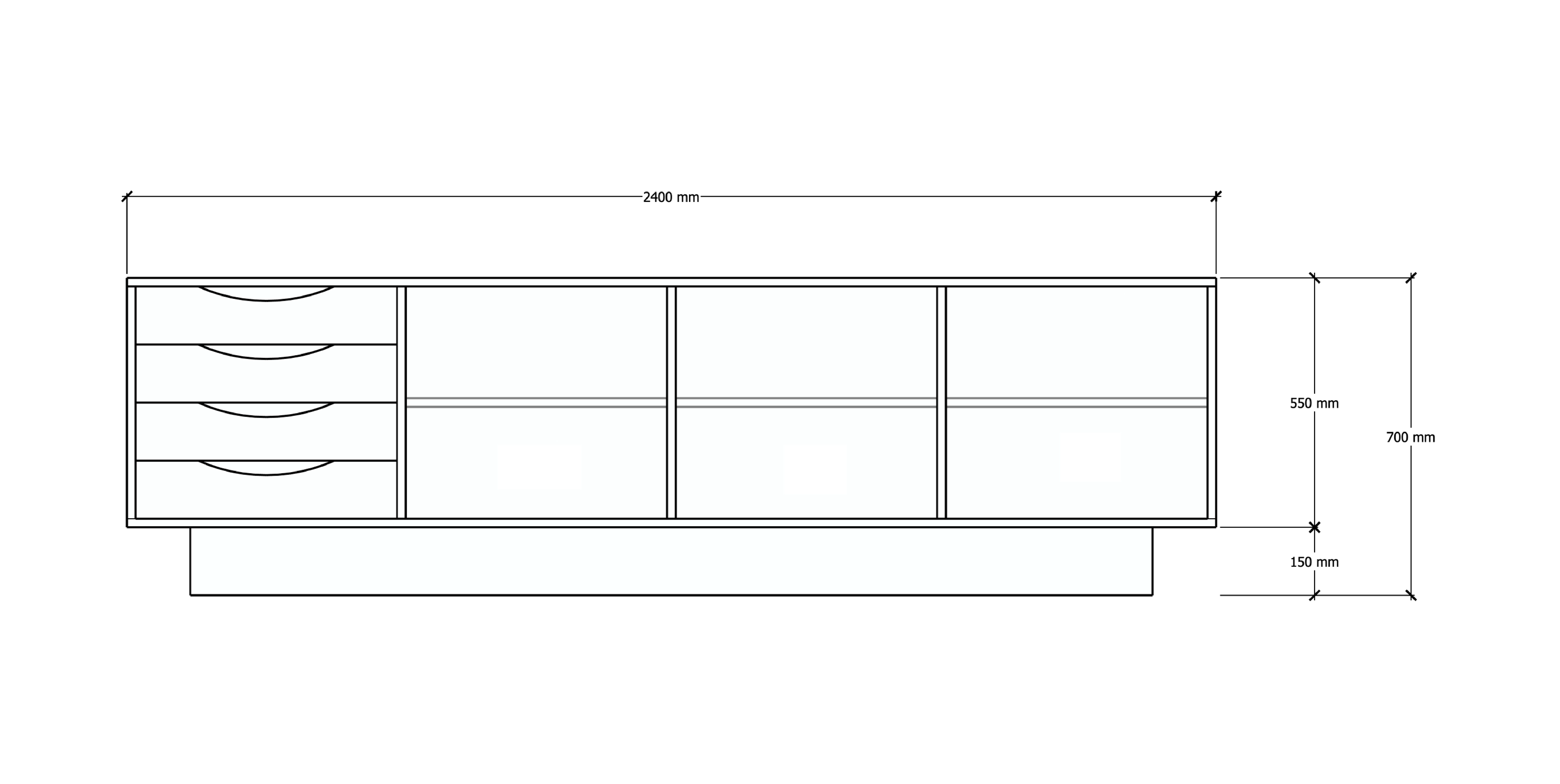 Buffet LONG BROWN - CUSTOM