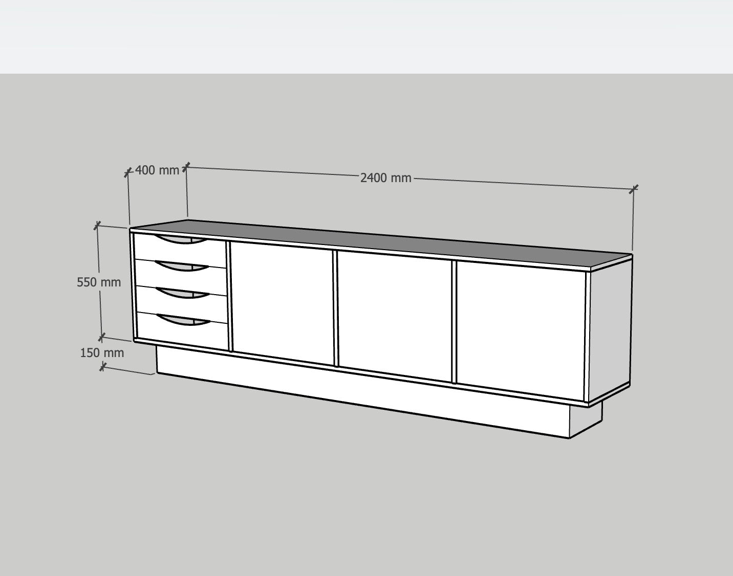 LONG BROWN Sideboard - CUSTOM