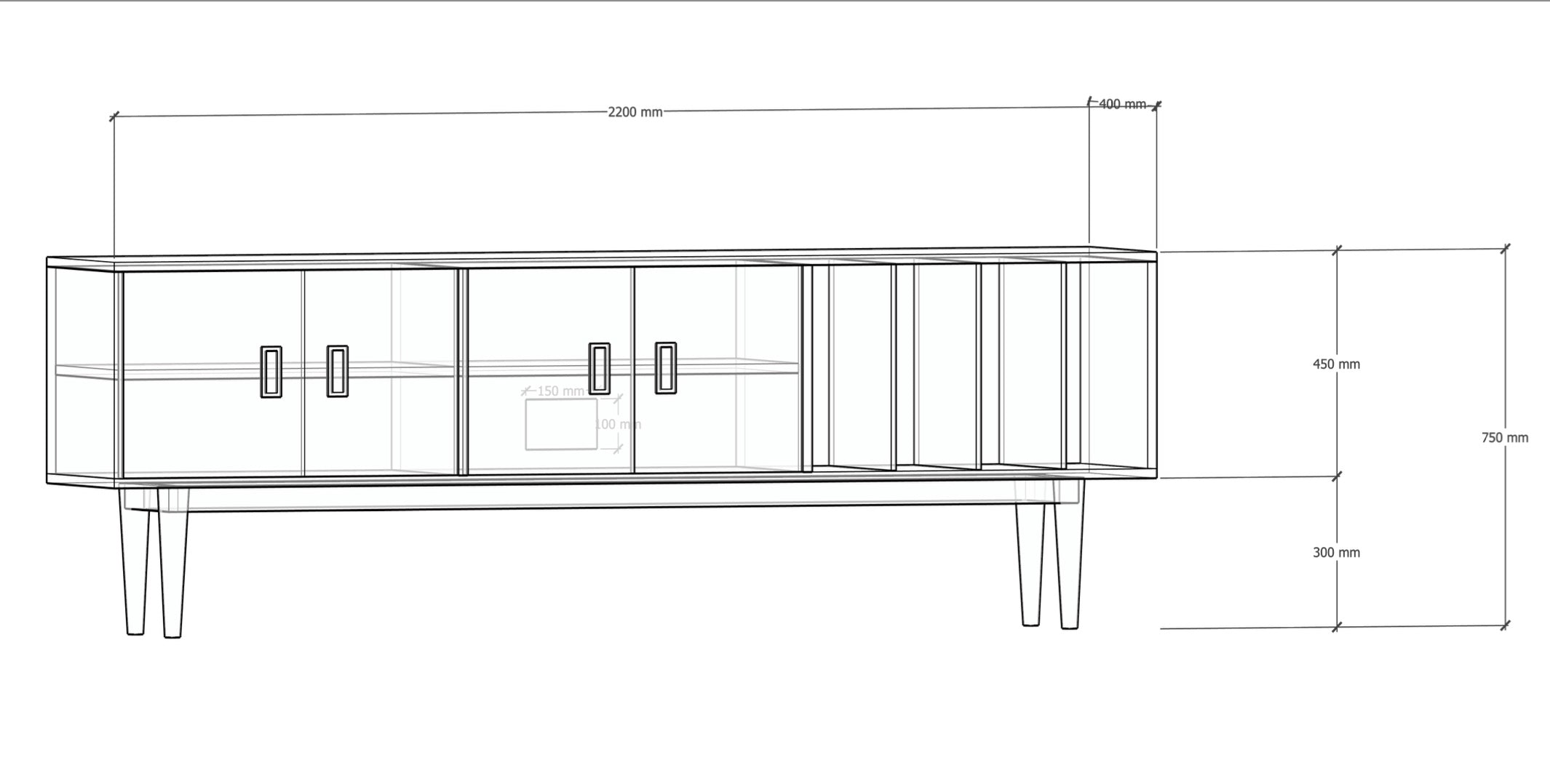 MID CENTURY Sideboard - CUSTOM